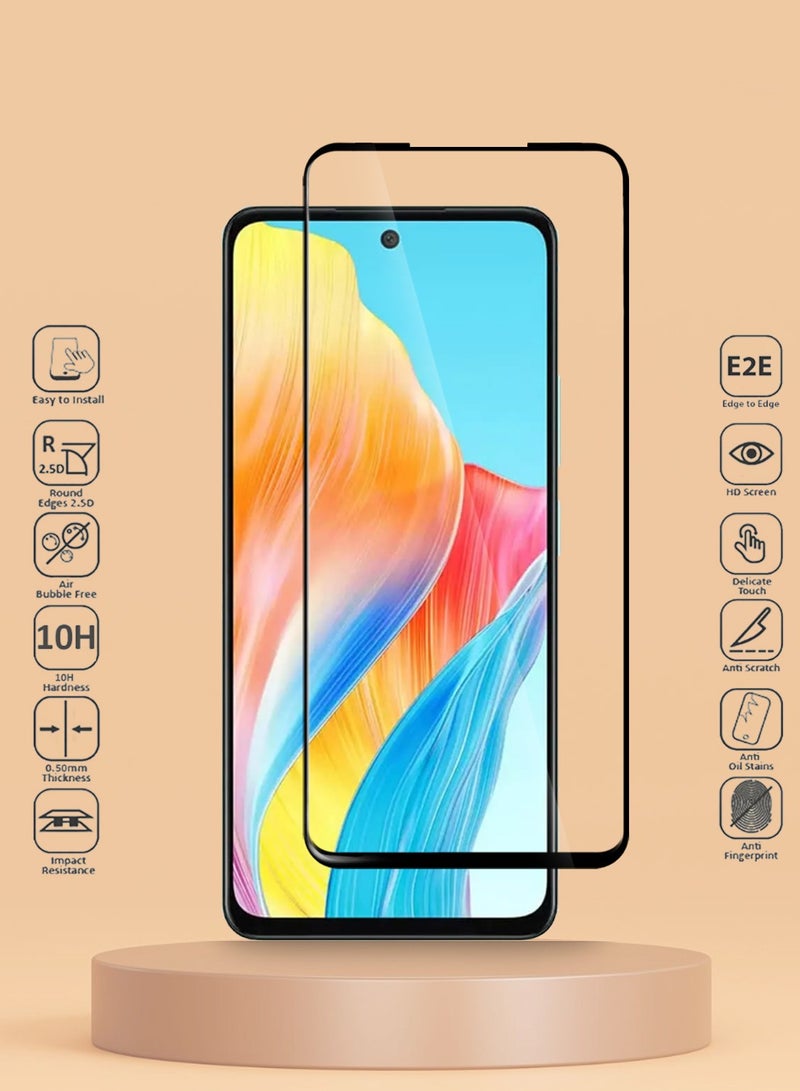 Techie حماية شاشة زجاجية مقسّاة عالية الدقة بصلابة 10H لكاميرا Oppo A58 - مضادة للخدش، مضادة لبصمات الأصابع، وتكنولوجيا خالية من الفقاعات - Image 2