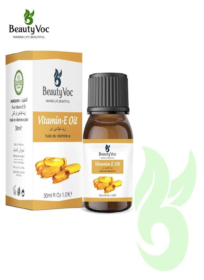 BEAUTY VOC Vitamin E Oil with Nourishing Benefits of Antioxidant for Youthful Radiance, moisturizing, protect and rejuvenate the skin, promoting a youthful and radiant complexion 30ml  - Image 1