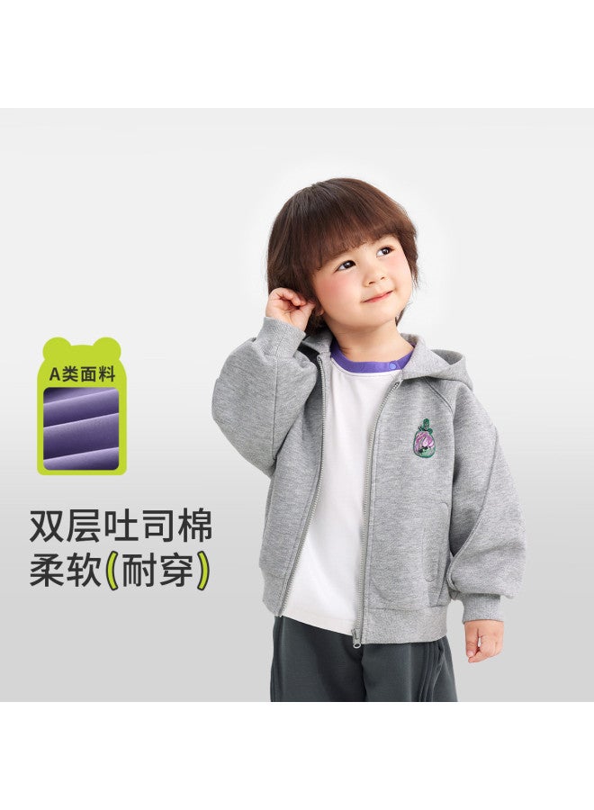Baby Jacket Boys Casual Top Children's Hoodie Loose Hooded Clothes Spring And Autumn Style - Image 2