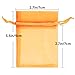 joycraft 50Pcs Orange Organza Bags 27x35 Inch Drawstring Halloween Pouch with Mesh Small Organza Gift Pouch for Thanksgiving Wedding Favors Jewelry Display Candy Bags - Image 4