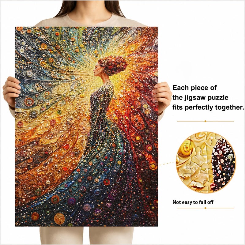 Yunlus Jigsaw Puzzles for Adults 1000 Pieces Impossible Hard Difficult Challenging Puzzles for Adults 1000pc Puzzles The Woman in Meditation Jigsaw Puzzle 1000 Pieces 28 x 20 inch - Image 2