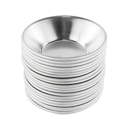 Bezall 20Pcs Egg Tart Molds, Mini Tart Pan for Baking, Aluminium Puto Mold Pie Tins Cupcake Pudding Cups Mould - Image 1