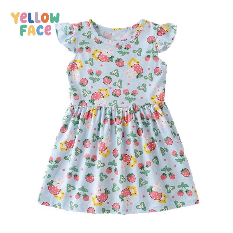 Girls Cartoon Sleeve Dress - Image 5