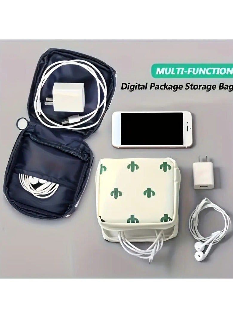 Portable Waterproof Travel Storage Bag - Multi-Purpose Organizer for Sanitary Pads, Lipstick, Mini Cosmetic Bag, and Toiletries, 1pc Small Elegant Pouch for Women and Girls,withe - Image 4