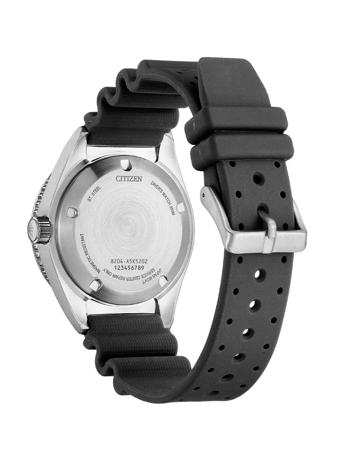 CITIZEN Men's Silicone Strap Mechanical Men Watch NY0129-07L - 41 mm