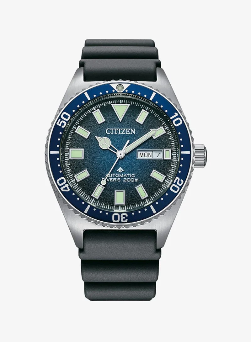 Citizen Men's Silicone Strap Mechanical Men Watch NY0129-07L - 41 mm