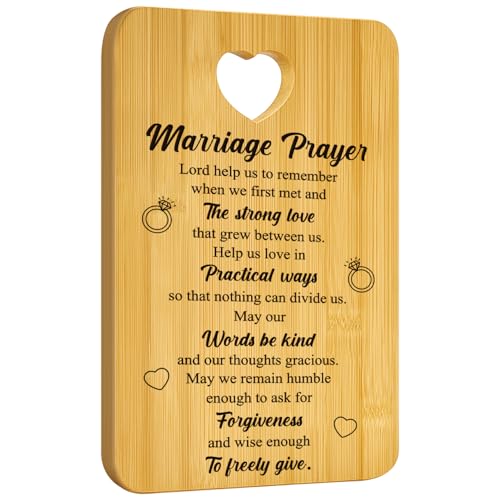 Hilislog Wedding Gift for Couple Bamboo Cutting Board Marriage Engagement Newlywed Gift for Wedding Shower Bridal Shower Gift for Groom Bride to Be Gift Wood Engraved Board Anniversary Mr and Mrs Gift - Image 1