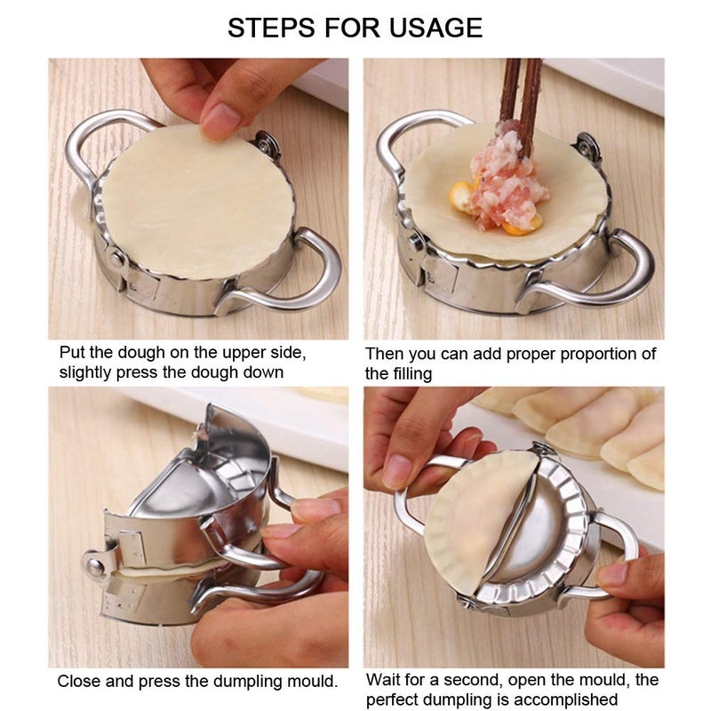 Large Stainless Steel Dumpling Press Dough Pie Pastry Kitchen Tool - Image 5