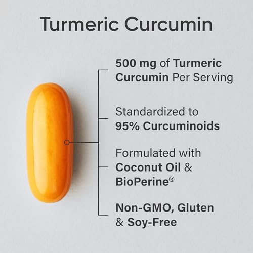 Sports Research Turmeric Curcumin C3 Complex Softgels with Bioperine Black Pepper Extract Organic Coconut Oil Standardized 95 Curcuminoids NonGMO Verified Gluten Free 500mg 120 Count - Image 5