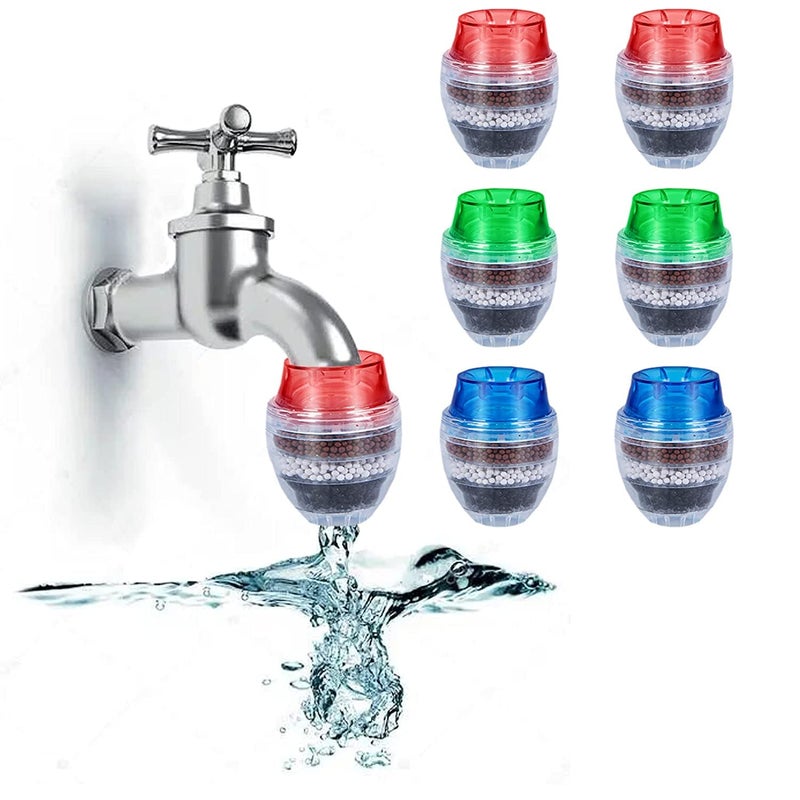 CELLEBII CELLEBII Faucet Mount Filters Heavy Metal Hard Water Activated Carbon Purifier Kitchen Filtration Tap Clean Purifier Filter Activated Carbon Faucets Fits Faucets for Kitchen Bathroom  - Image 1