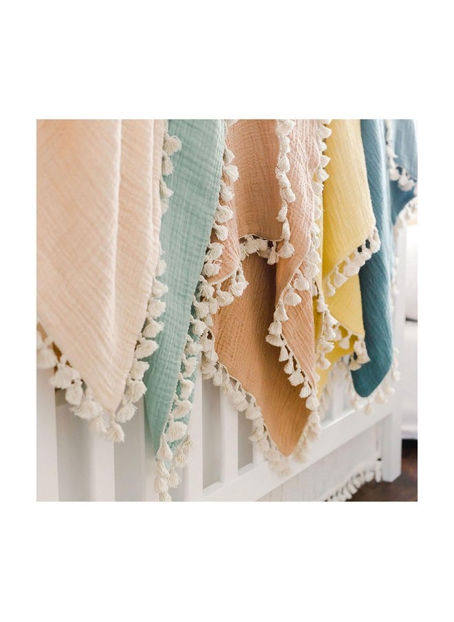 Crane BABY Crane Baby Muslin Swaddle Blanket, Soft Cotton Lightweight Nursery and Stroller Blanket for Baby Boys & Girls, Desert Rose, 30" x 40"  - Image 4