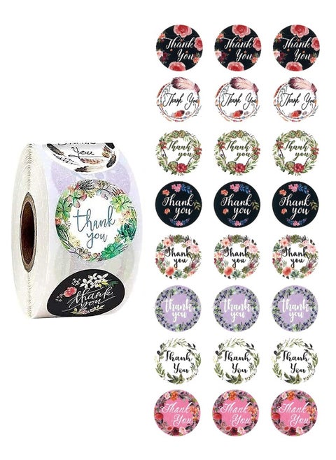 500-Piece Thank You Stickers Assorted Designs