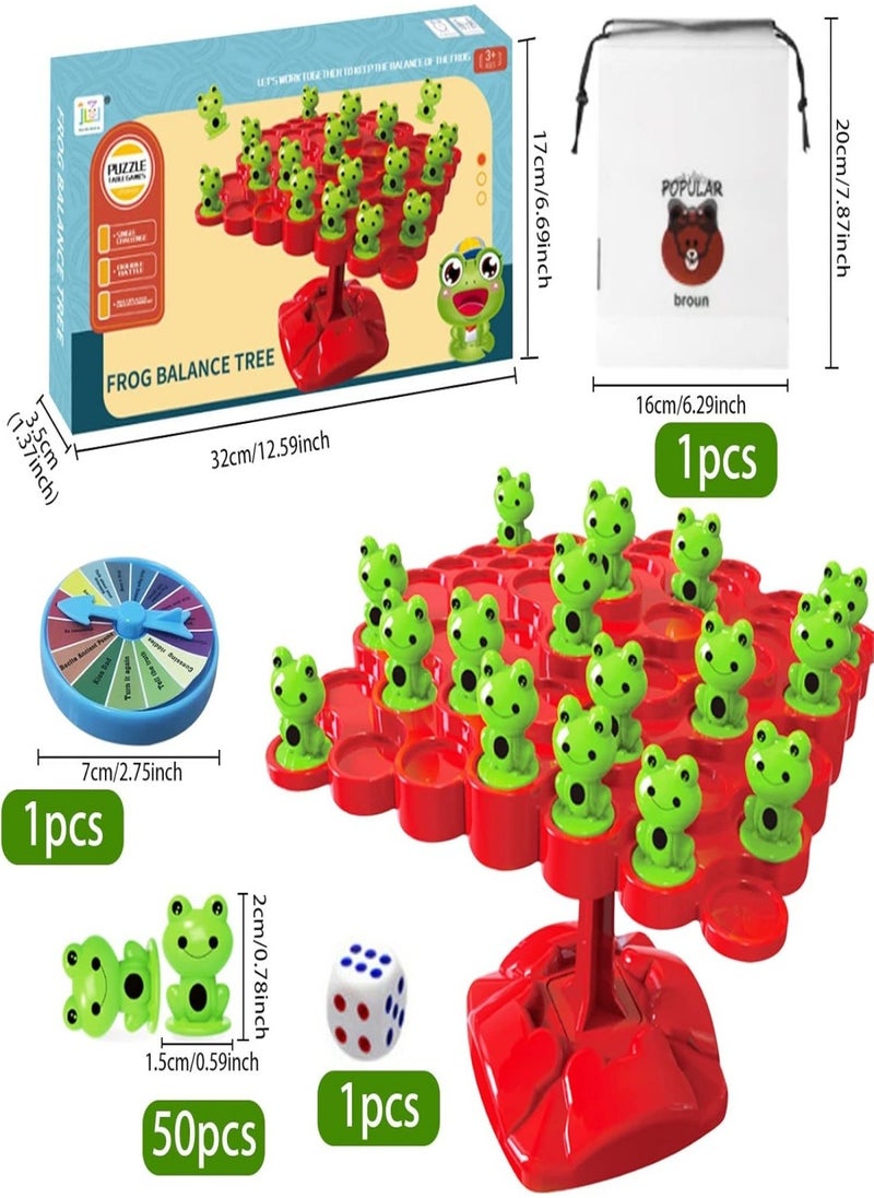 Generic - Frog Balance Math Game Frog Balance Counting Toy Maths Scales Montessori Toy Two Player Frog Balance Board Game Libra for Children Math Game for Children Gift Age 3+ - Image 1