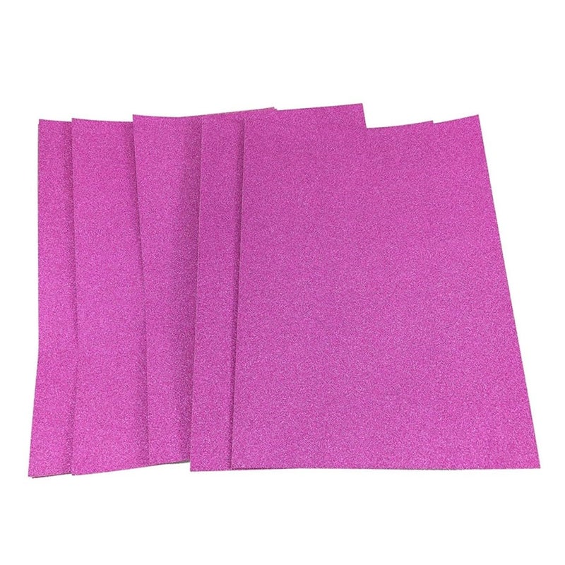 10Pcs Rose Red Glitter Cardstock Heavyweight DIY Craft Paper for Scrapbooking Card Making Decorations - Image 2