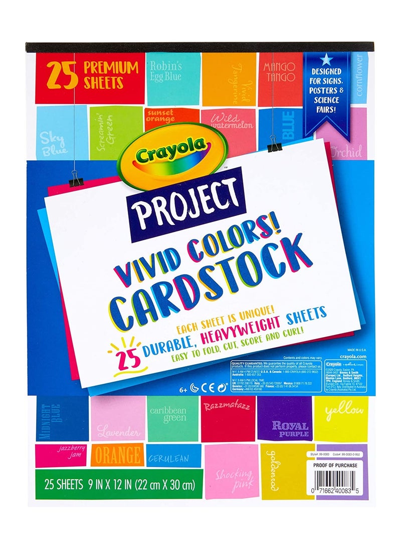 Crayola Project Cardstock Paper Pad Vivid Colors - Image 2