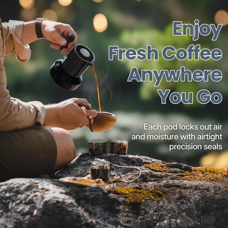 ANKOMN QuarterSeal X7 Airtight Modular Coffee Canister â€“ Single Dose Coffee Bean Storage & Travel Coffee Container - with UV-Protection for Backpacking or Camping - On-the-Go Coffee Accessories - Image 2