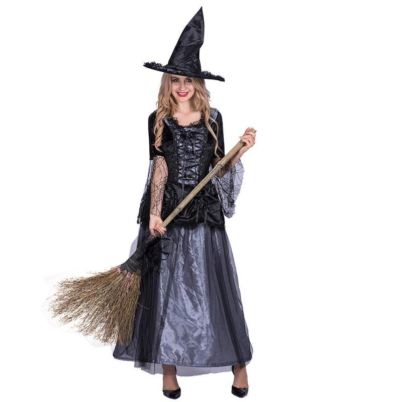 EraSpooky Women's Sorceress Witch Costume Ladies Fancy Dress Cosplay Halloween Party Outfit for Adult - Image 1