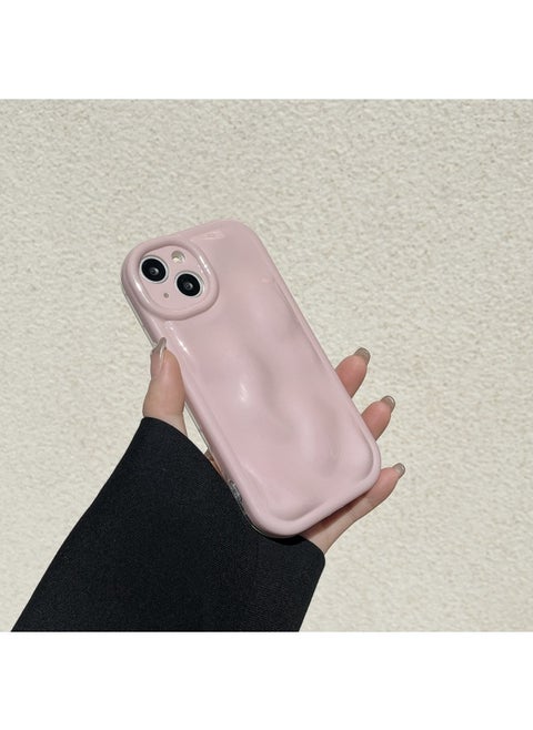 Solid Color Creative Meteorite Pattern For IPhone15pro Max Mobile Phone Case Apple 16 13/14 Women-Color:Xym Meteorite Pattern Imd Pink-Applicable Model:16promax (without Packaging)