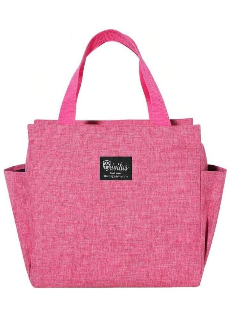 LIMITLESS Lunch Bag Tote Cooler Insulated Lunch Box for Women and Men Leakproof Reusable, Stylish Large Capacity Insulated Lunch Tote Reusable, Waterproof, and Perfect for Work or Picnics (Pink)  - Image 1