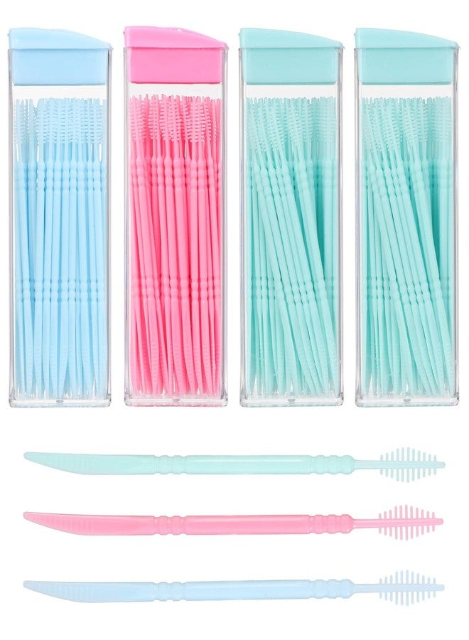 Healifty 200pcs Plastic Toothpicks Double-Ended Toothpicks Brush Teeth Sticks Teeth Cleaning Tool Portable Oral Care Tooth Picks - Image 1