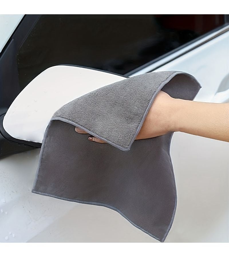 3pcs Double-Sided Color Mixing Car Cleaning Towels, Highly Absorbent Lint-Free Universal Cloth for Car Glass Paint Interior Auto Detailing - Image 4
