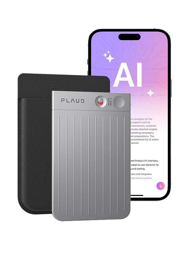 PLAUD PLAUD NOTE AI Voice Recorder, App Control, Transcribe & Summarize Empowered by Chat GPT, Support 57 Languages, 64GB, Audio Recorder for Calls, Meetings, Interviews, Silver  - Image 1