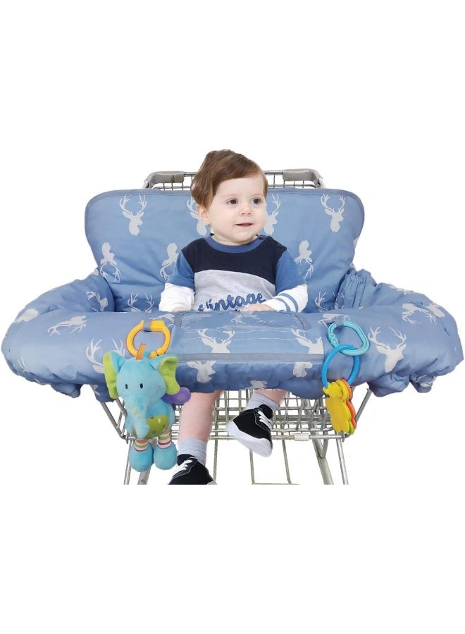 ICOPUCA Shopping Cart Cover for Baby boy Girl, Non-Slip Design Cart Covers for Babies, Infant Cotton High Chair Cover, Machine Washable, Toddler Grocery Cover - Image 2