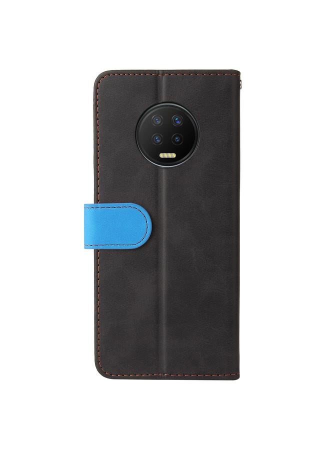 اس-توب جراب لهاتف Infinix Note 7 Business Stitched - جراب جلد PU قابل للطي أفقيًا ملونًا مع حامل وفتحات للبطاقات وإطار للصور - Image 3