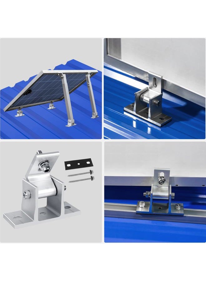 Karidge Solar Panel Mounting Brackets, 8PCS Adjustable RV Solar Panel Mount, Tilt Angle 10-60 Roof Mounting Kit for Solar Panels 400 W, 500 W - Image 3