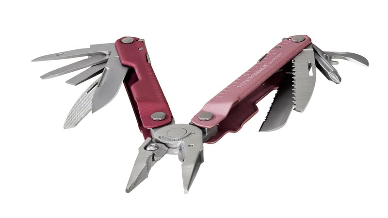 LEATHERMAN, Rebar Multitool with Premium Replaceable Wire Cutters and Saw, Heathered Cranberry - Image 4
