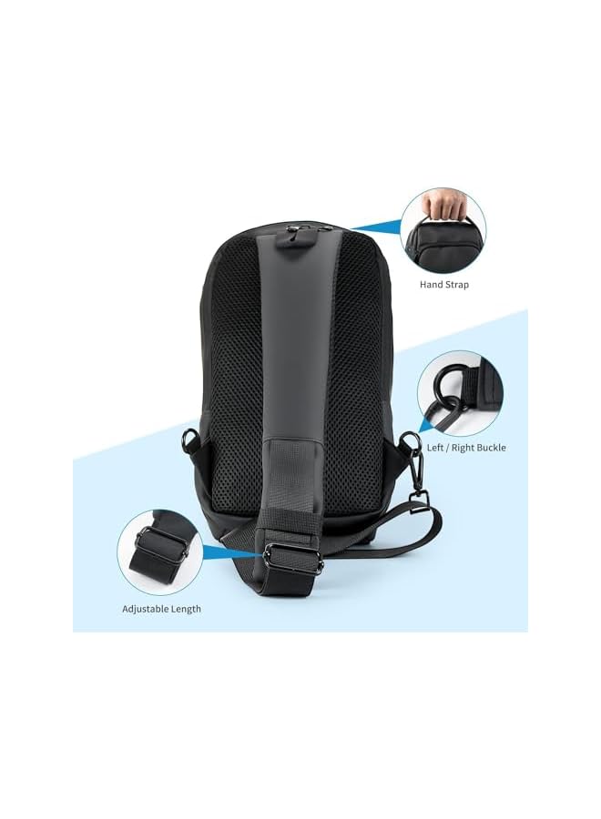 erorex Carrying Case for  Portal Travel Bag Crossbody Bag for Steam Deck Nintendo Switch ,Waterproof and Shockproof for Protector Travel Case for  Portal (BLACK) - Image 3