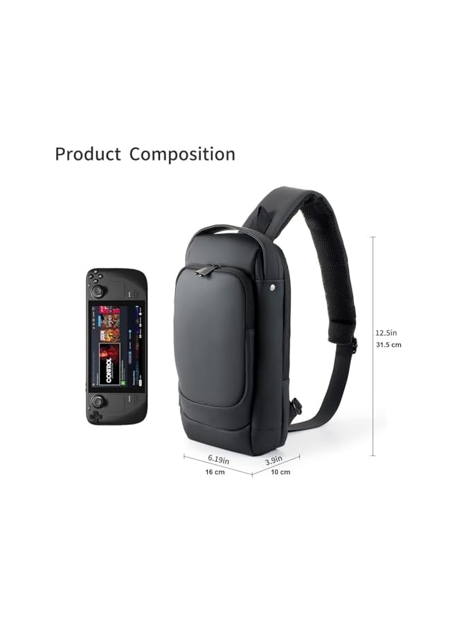 erorex Carrying Case for  Portal Travel Bag Crossbody Bag for Steam Deck Nintendo Switch ,Waterproof and Shockproof for Protector Travel Case for  Portal (BLACK) - Image 4