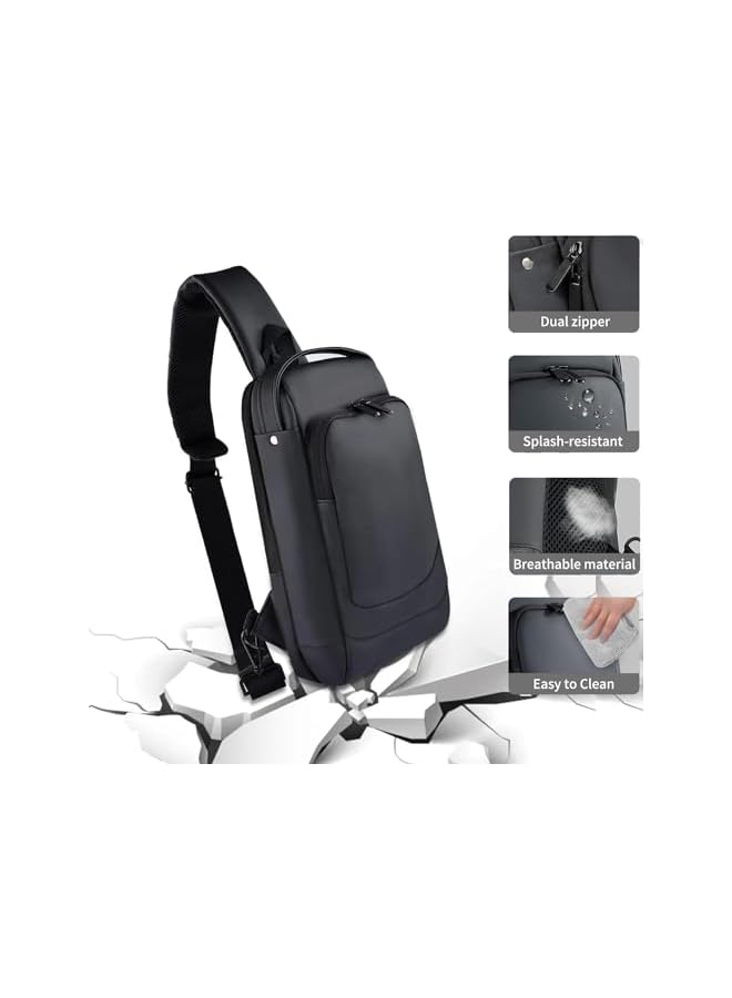 erorex Carrying Case for  Portal Travel Bag Crossbody Bag for Steam Deck Nintendo Switch ,Waterproof and Shockproof for Protector Travel Case for  Portal (BLACK) - Image 2