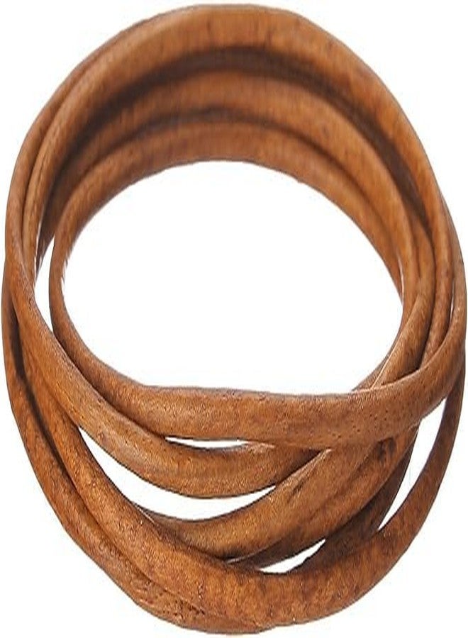 Realeather RL2520-0403 Calf Leather Lace for Crafts and Jewelry Making, 0.2 x 25', Cedar, 1-Spool - Image 3