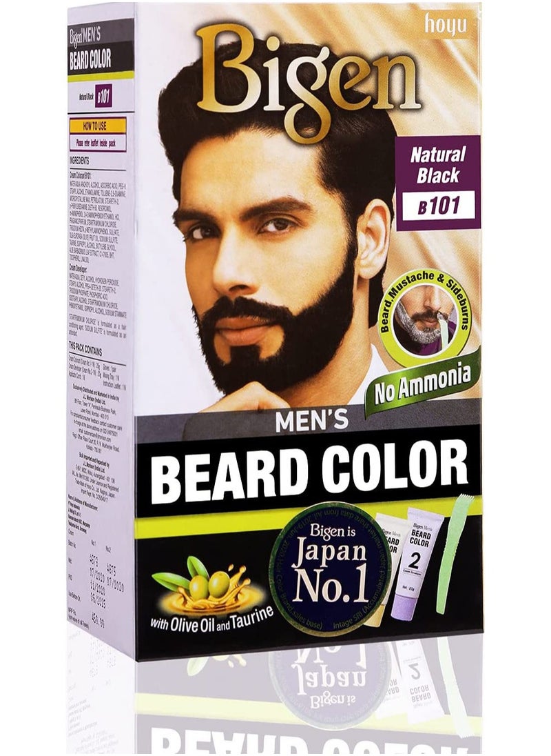 Bigen Mens Beard Colour Natural Black B101  - Image 2