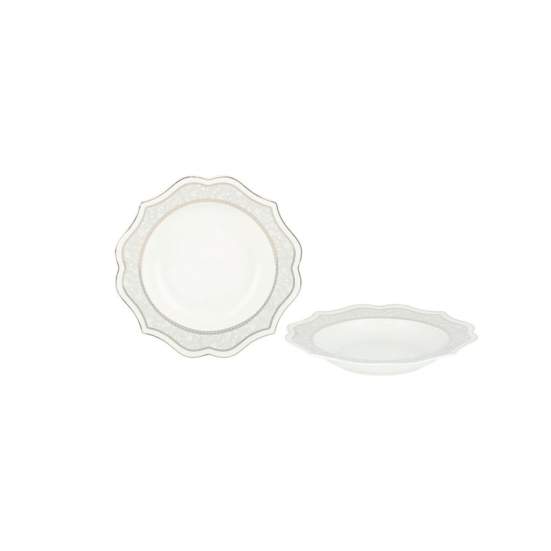 La Mesa grey bone porcelain dinner set 47 pcs - Image 5