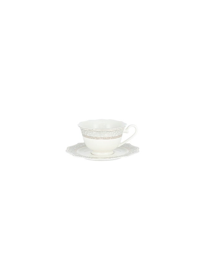 La Mesa La Mesa grey bone porcelain dinner set 47 pcs  - Image 2