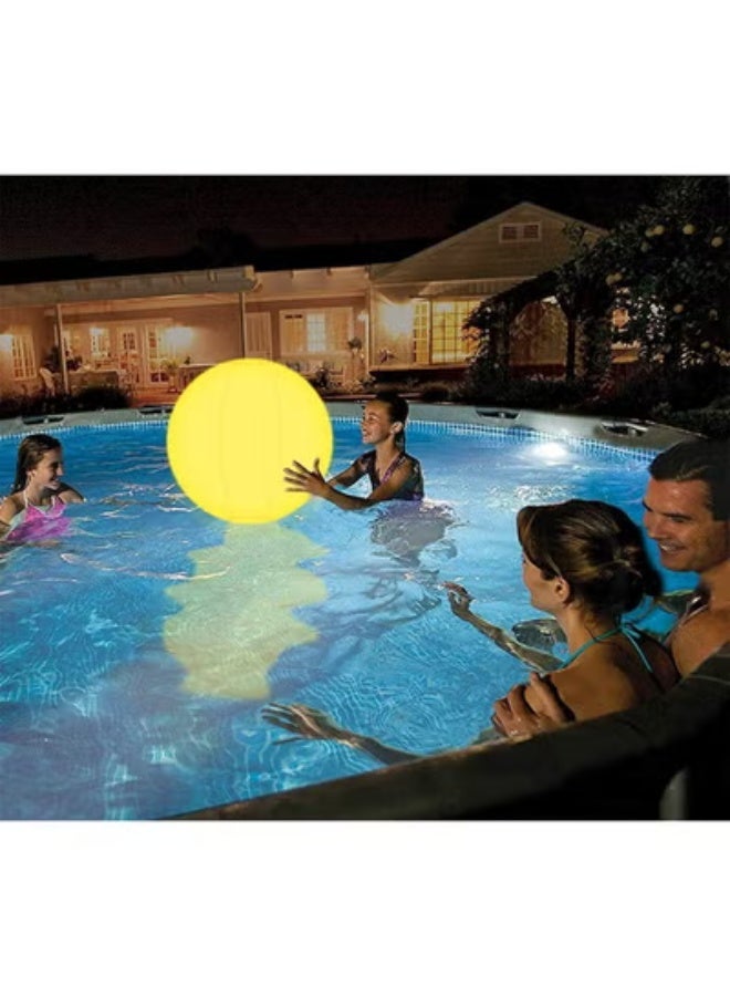 Pool Toy 16 Inflatable LED Light up Beach Ball with Remote 16 Colors Glow Beach Ball/4 Modes, Pool Games for Adults Kids Great for Beach Pool Party Outdoor Games Decorations - Image 2
