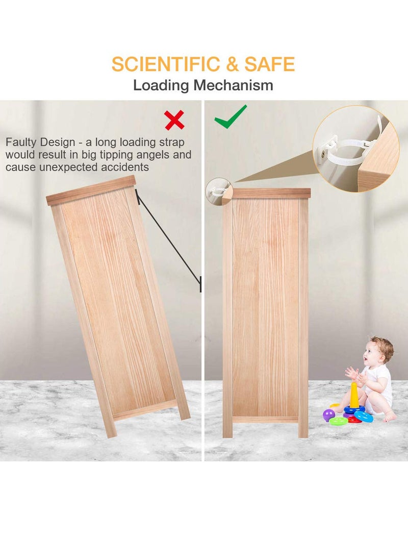 10 Pack Furniture Straps Baby Proofing Safety Anti Tip Cabinet Wall Anchors Kit Protect for Toddler Child Pet - Image 2