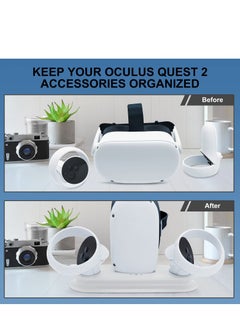 Y&D Charging Dock Station for Oculus Quest 2 - Fast VR Charger Stand Oculus/Meta Headset Touch Controller Accessories with Rechargeable Batteries,USB-C and Cable(White)  - Image 5
