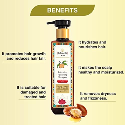 Khadi Veda Shampoo Keratin Protein With Argan Oil For Intensive Hydrating 200 mlPack of 2 - Image 5