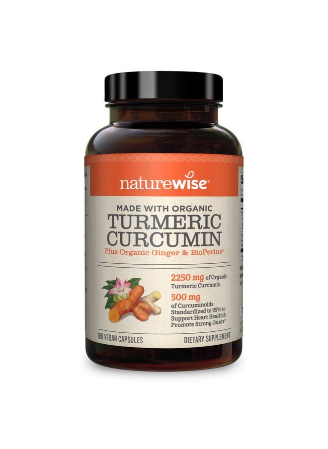 NatureWise - Curcumin Turmeric 2250Mg; 95% Curcuminoids & Bioperine Black Pepper Extract; Advanced Absorption For Joint Support [2 Month Supply 180 Count] - Image 1
