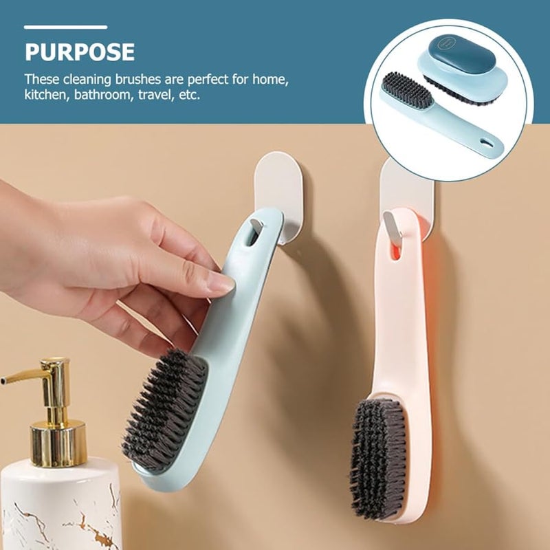 قطعتان من فرشاة التنظيف ذات الشعيرات القاسية لمجموعة إزالة بقع الغسيل والأحذية - Image 5