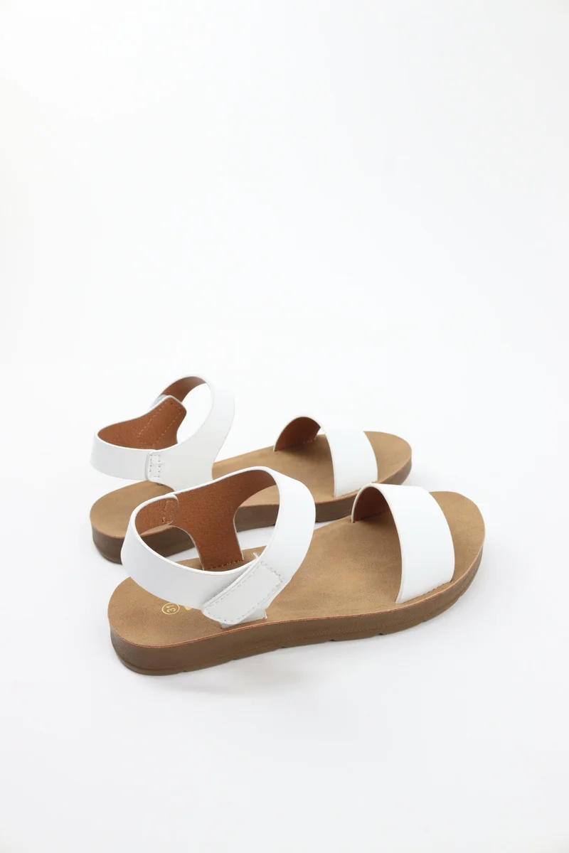 Viny WHITE Viny Girls' Comfort Ankle Strap Sandals for Women | Best Price UAE