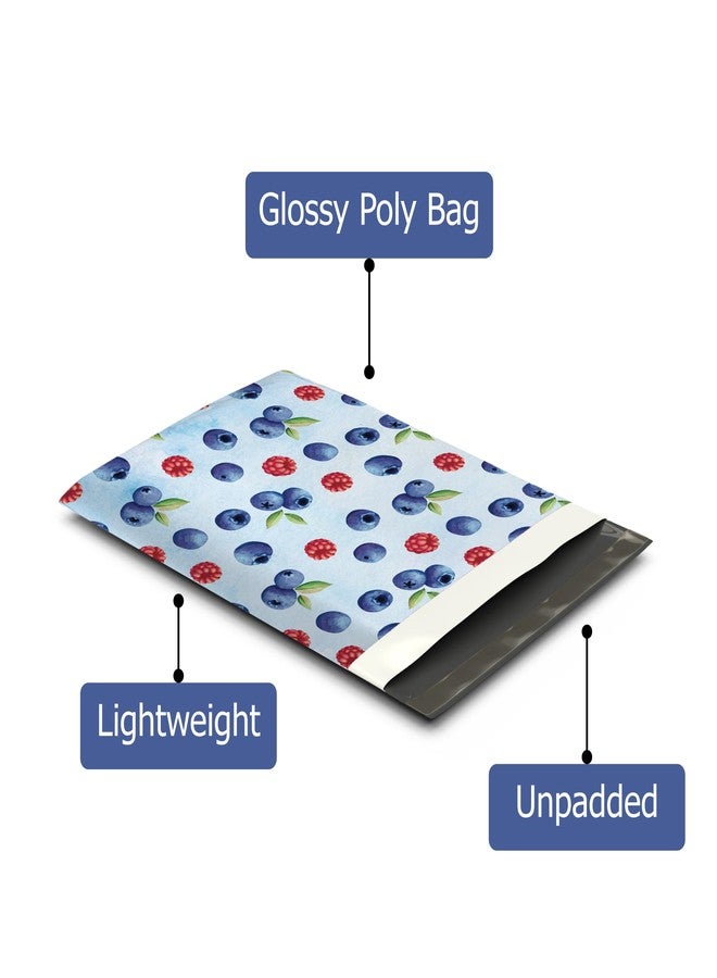 Pro Supply Global 10x13 (100) Blueberries and Raspberries Designer Poly Mailers Waterproof Self Sealing Tear Resistant Polymailers Shipping Envelopes Premium Printed Bags For Small Businesses - Image 4