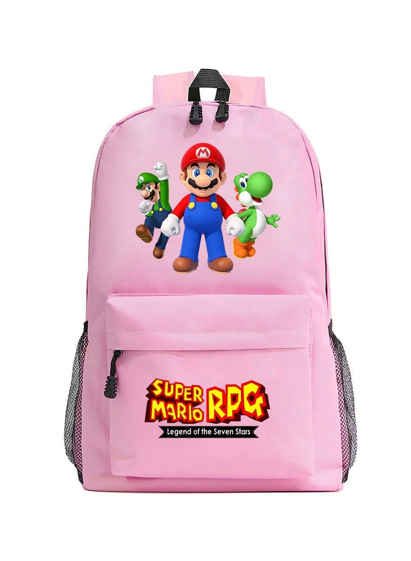 Super Mario Printed Cartoon Youth Large Capacity Men's and Women's Shoulders