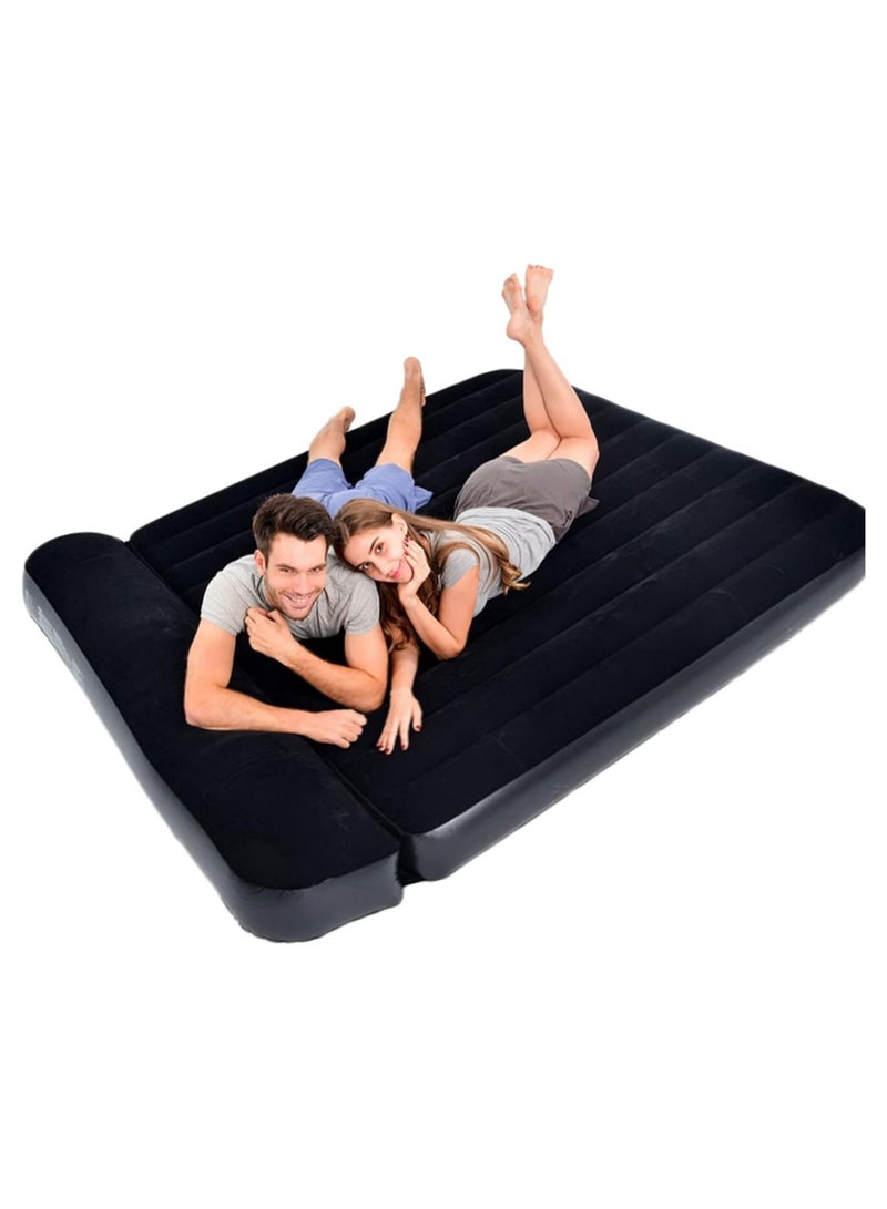 فول جوي مرتبة كوين فاخرة للتخييم كبيرة بعمق 13 انش قابلة للنفخ، أسود - Image 1