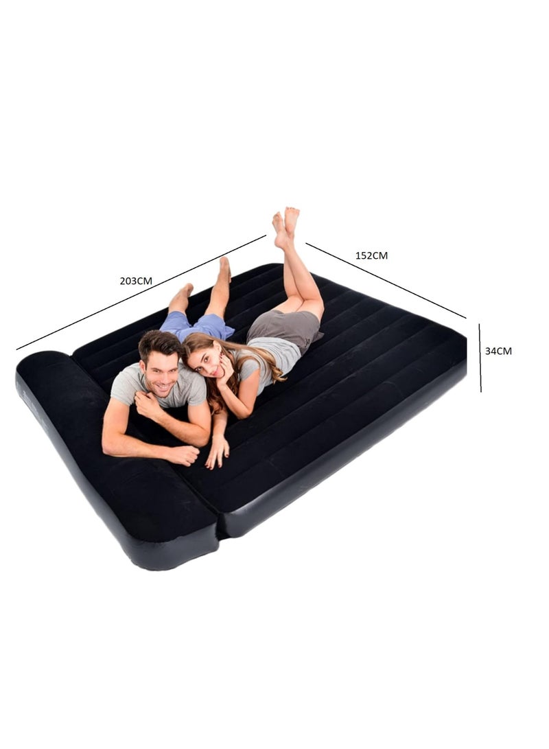 فول جوي مرتبة كوين فاخرة للتخييم كبيرة بعمق 13 انش قابلة للنفخ، أسود - Image 2