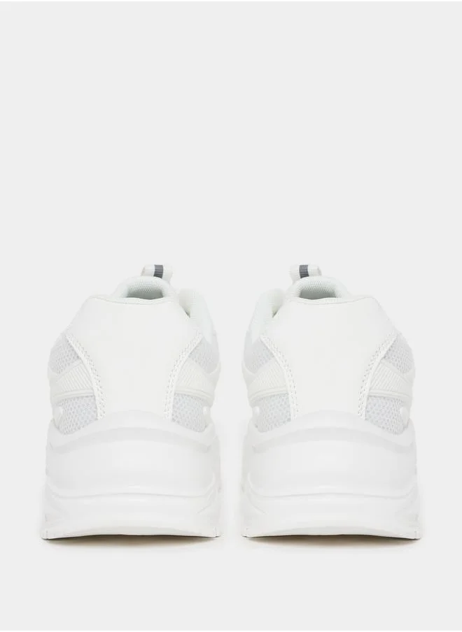 Styli Mesh Web Design Chunky Sneakers