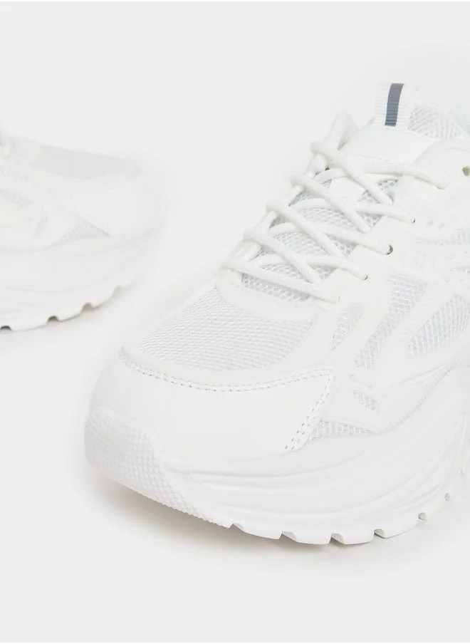 Styli Mesh Web Design Chunky Sneakers